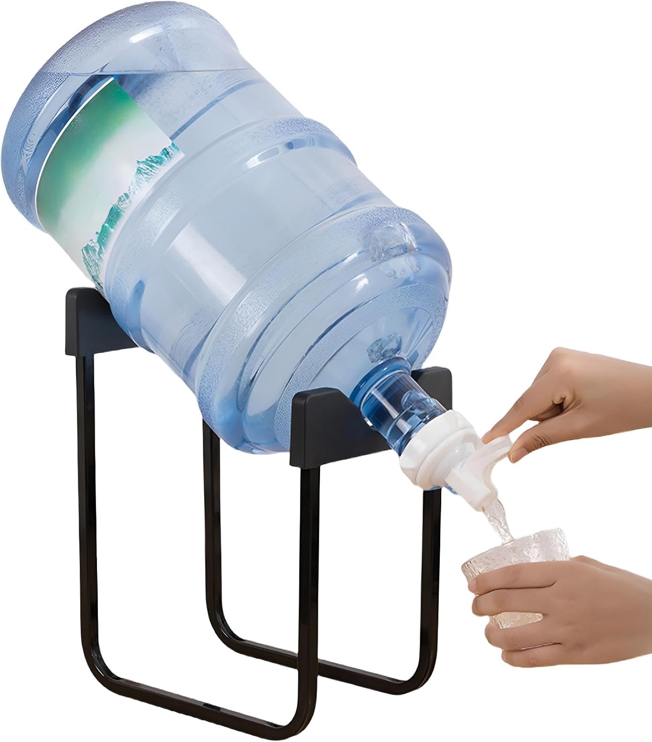 🚰💧 Support distributeur d’eau — 19 L — 🛡️ antidérapant • 🥤 bec verseur • 🔩 porte-pichet en acier inoxydable • 🔄 compatible goulots 55 mm
