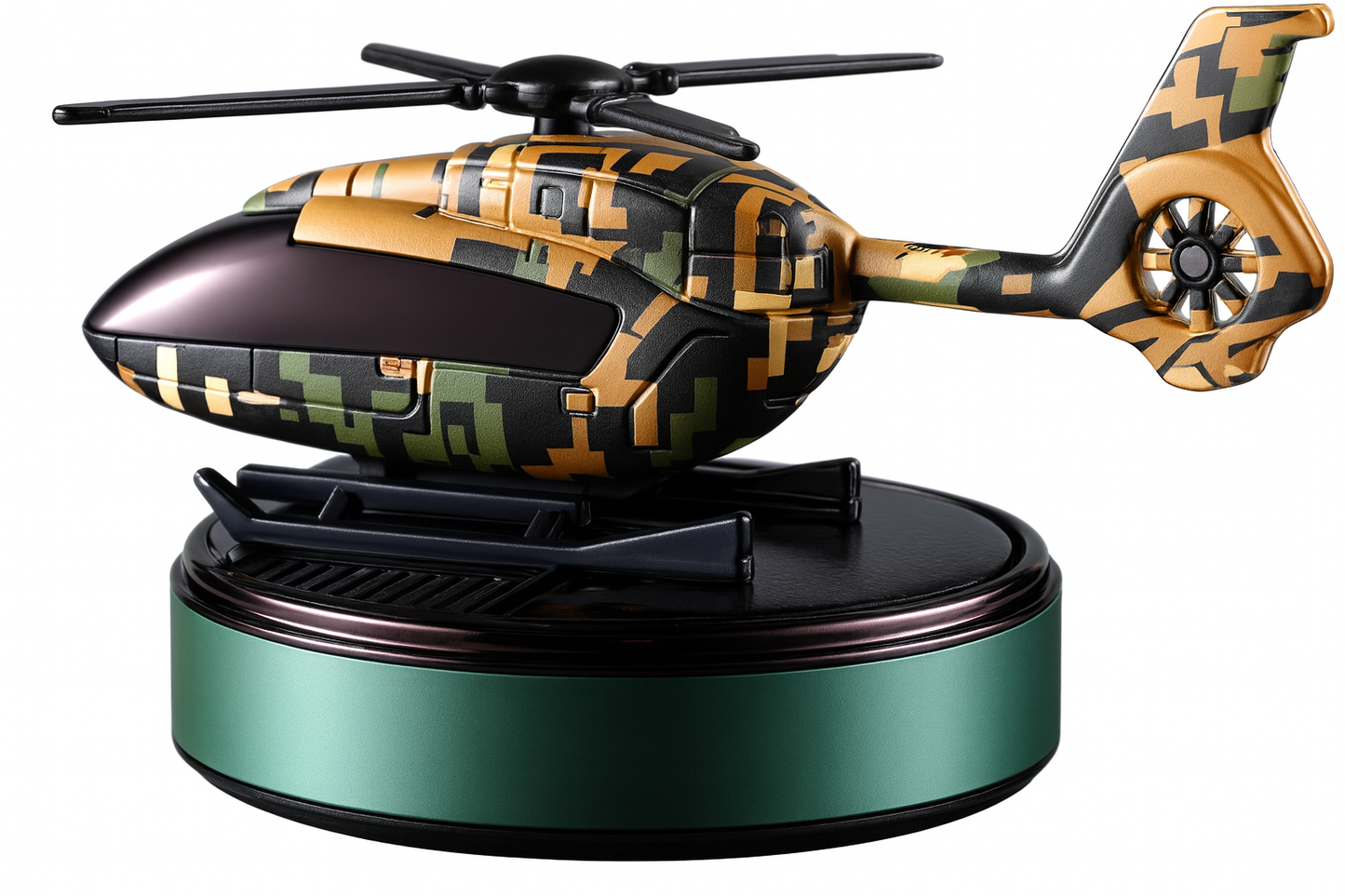 HelioScent — Diffuseur hélicoptère solaire pour tableau de bord ✨