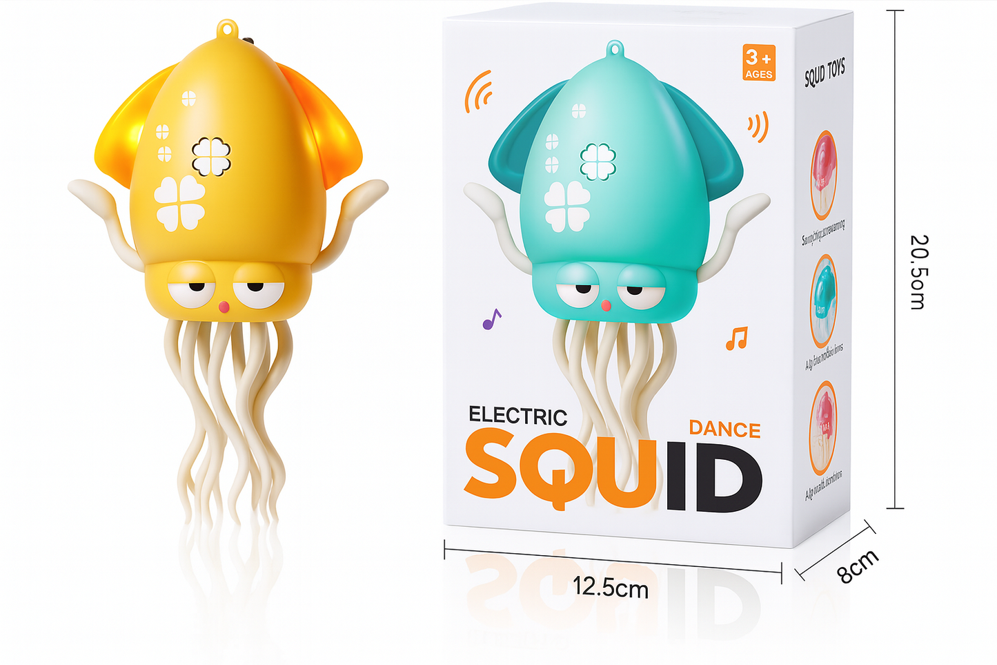 OctoFun â Poulpe dansant & rampant, LED multicolores + musique đđ¶