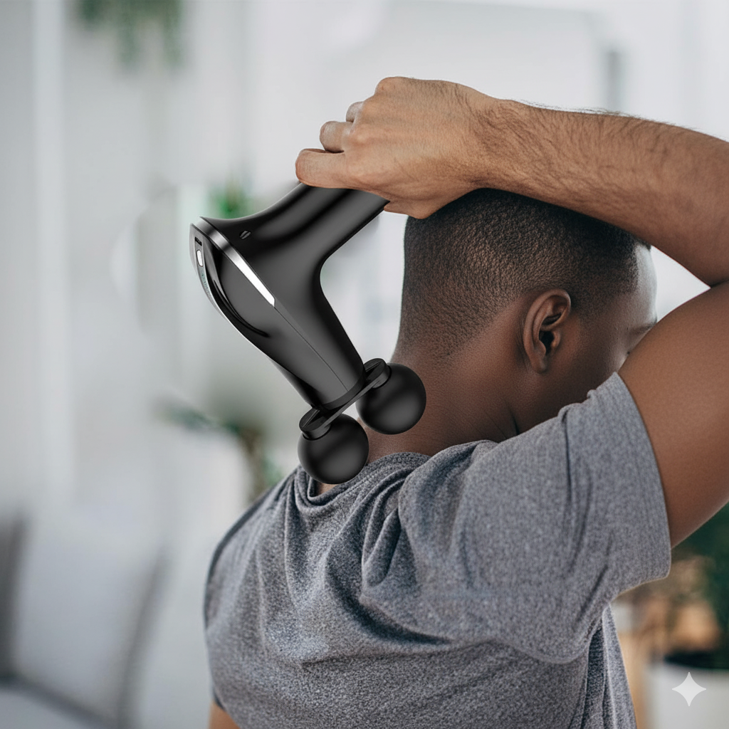 DuoRelax — Pistolet de massage 25 W, double tête, pour soulager douleurs musculaires ✨