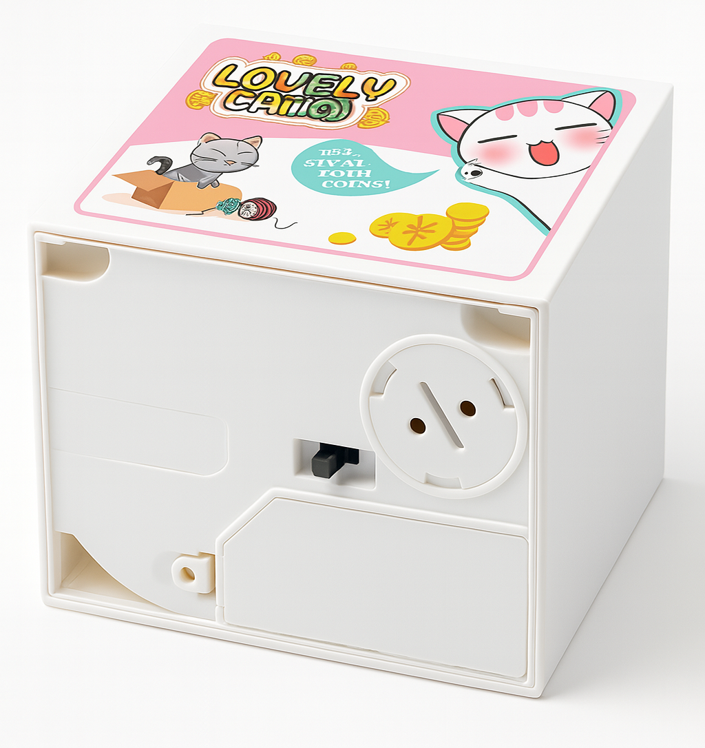 MinouBank — Tirelire interactive chaton, son et mouvement 🐱💰(fonctionne avec billet)