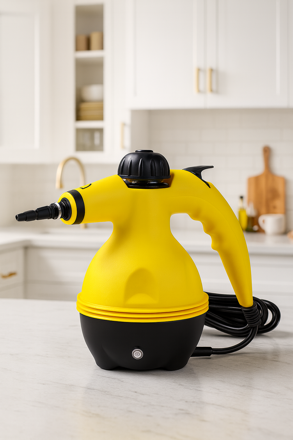 SteamPro — Nettoyeur vapeur 1000 W, réservoir 0,35 L, kit multi-buses ☁️