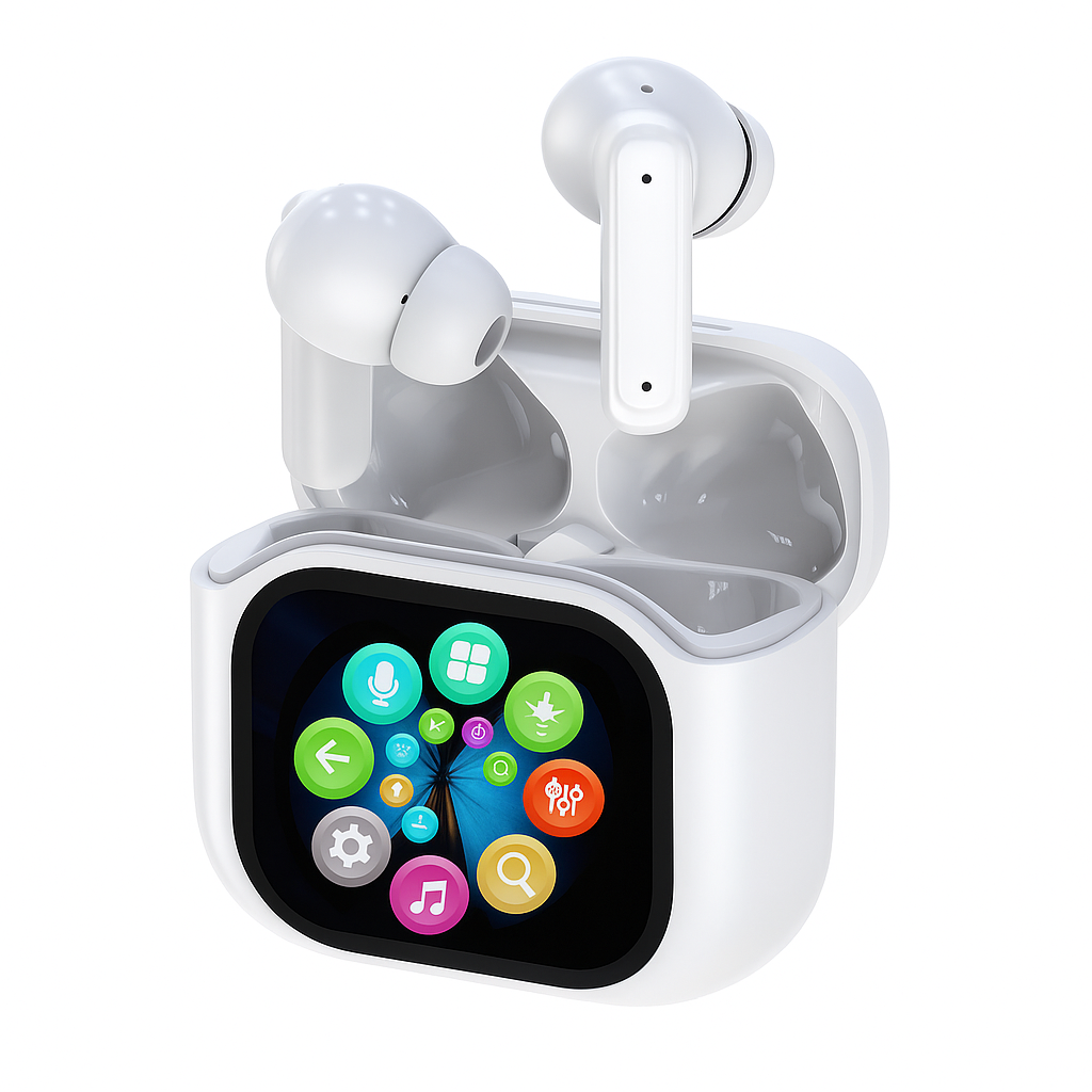 AirBeats — Écouteurs sans fil à boîtier écran tactile, réduction de bruit & Hi-Fi 🎧