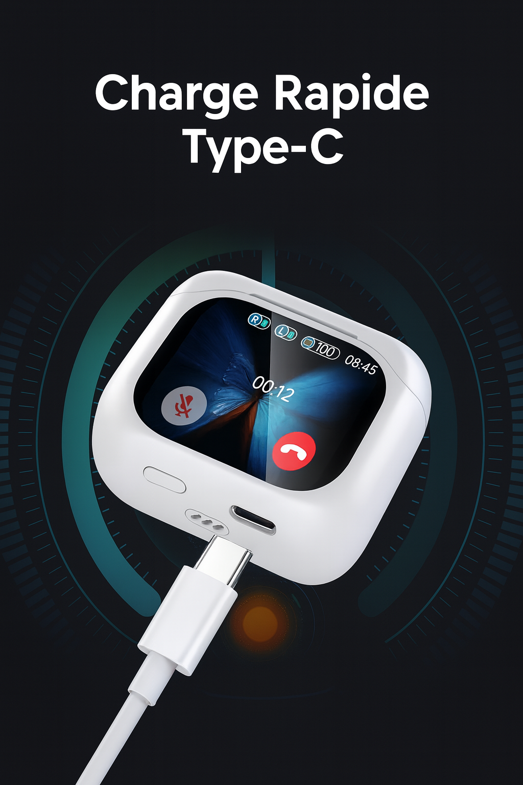 AirBeats — Écouteurs sans fil à boîtier écran tactile, réduction de bruit & Hi-Fi 🎧