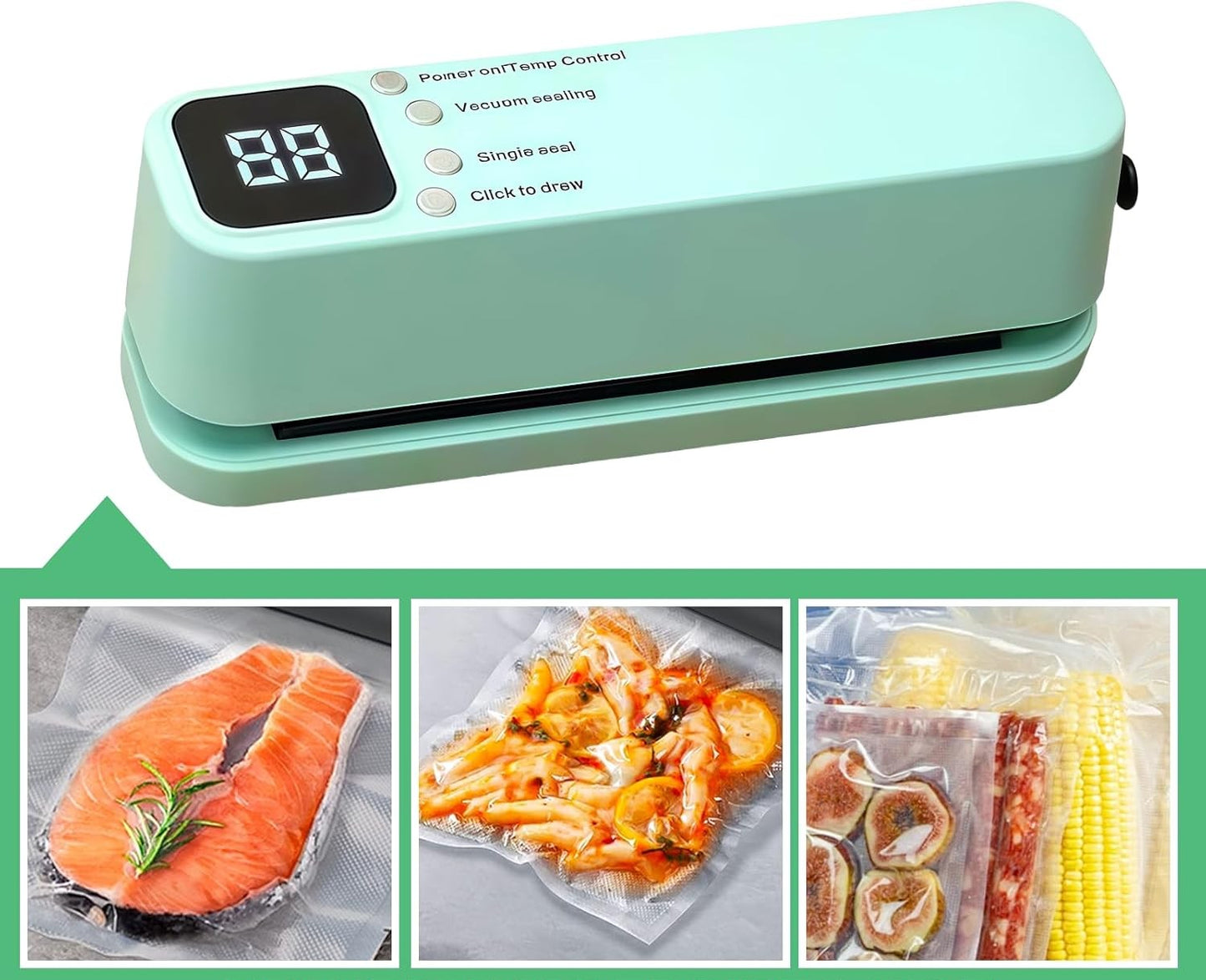 MiniSeal â Scelleuse sous vide 60 kPa, 3 modes, USB-C đ„