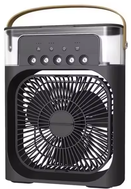 AquaBreeze — Ventilateur/rafraîchisseur USB, humidification & LED 7 couleurs 🌬️
