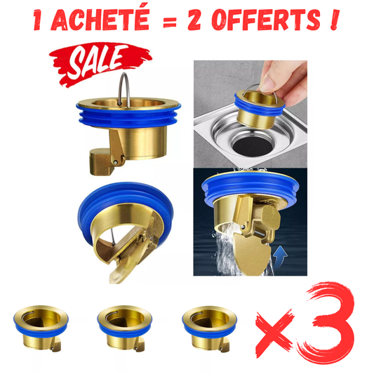 🚿🛡️ Clapet anti-retour pour douche, toilette & drain de sol — Anti-odeurs, Anti-insectes & Anti-rats 🐀 | laiton durable, débit rapide, démontage facile —  PROMO : achetez 1, 2 offerts