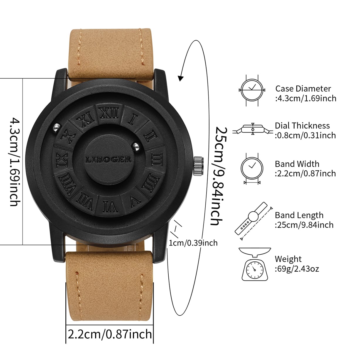 ✨🌌 Montre Magnétique Homme — Aiguille à bille défilante, design chic futuriste, quartz haute précision, imperméable ⌚️🧲