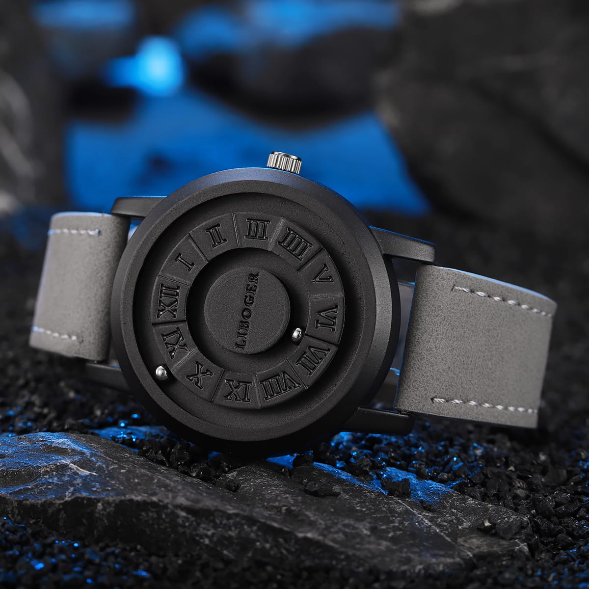 ✨🌌 Montre Magnétique Homme — Aiguille à bille défilante, design chic futuriste, quartz haute précision, imperméable ⌚️🧲