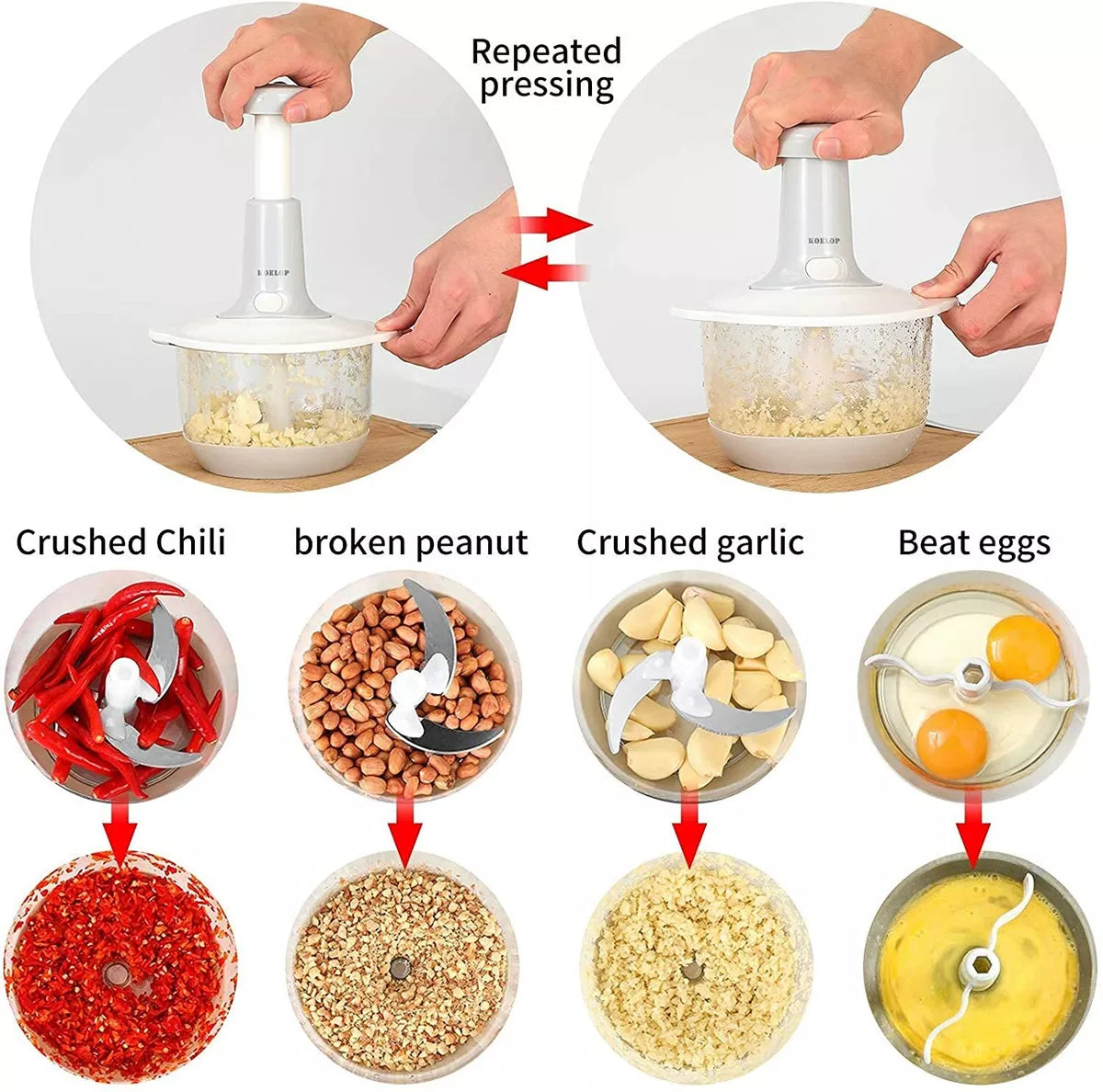 đ„©đȘ Hachoir Multifonction Manuel â Viande, LĂ©gumes, Tranchage & DĂ©coupe Rotative đ„đ