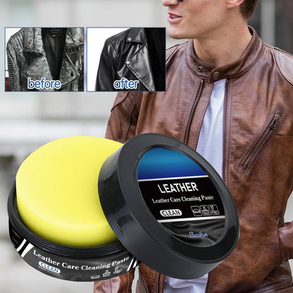 🧼✨ Lot de 2 Pâte Nettoyante Cuir 👞 & Tissus Multi-Usage 🛋️ – Lot de 2 (2 pièces pour 1 prix) – Sièges Auto, Canapé, Intérieur de Voiture & Plus ✨🚗