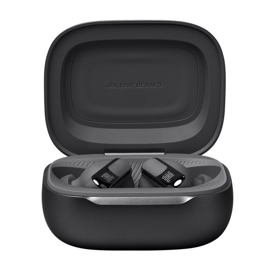 🎧✨ JBL Live Beam 3 — Écouteurs sans fil avec boîtier de recharge intelligent à écran intégré 🧠📟, réduction de bruit adaptative 🔇, appels parfaits 📞🎙️ et autonomie jusqu’à 48 h 🔋⏳