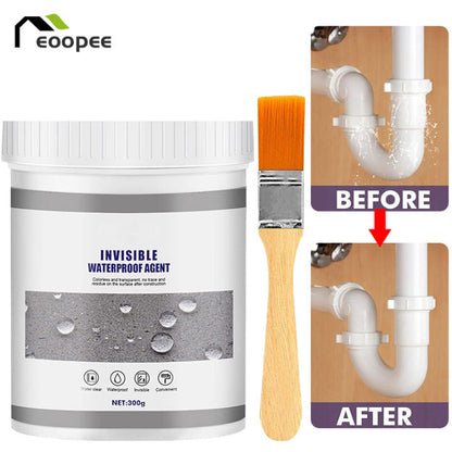 💧 Colle Imperméabilisante Invisible 300g -- 🏠 Étanchéité 💦 Transparente Anti-Fuite 🚫 pour Toit 🏠 Salle de Bain 🚿 Carrelage