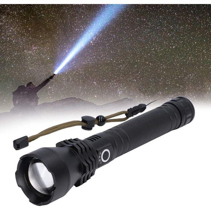 🔦💥 Lampe Torche LED Ultra Puissante 75W–100W – Rechargeable USB – Longue Portée & Zoom Télescopique 🌙🚶♂️🔥 🚚 Livraison Gratuite partout à Conakry 🇬🇳