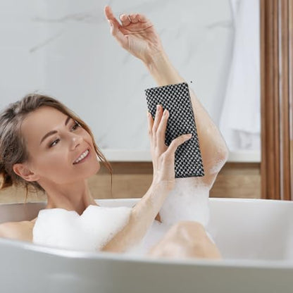 🛁✨ Serviette Exfoliante Douce & Antibactérienne 🙅🏿🦠  – LOT DE 2 – Peau Plus Lisse, Plus Saine, Plus Propre et Plus Lumineuse ✨ & Sans Impuretés 🌿💧