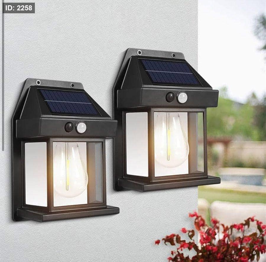 ⭐💡 lot de 2 Lampe Murale Extérieure Énergie Solaire 🌞 Ultra Lumineuse & Imperméable 🌧️ Pour Jardin, Cour; Entrée – Détecteur de Mouvement 🔥 Installation Sans Fil - 1 Article = Lot de 2 pièces