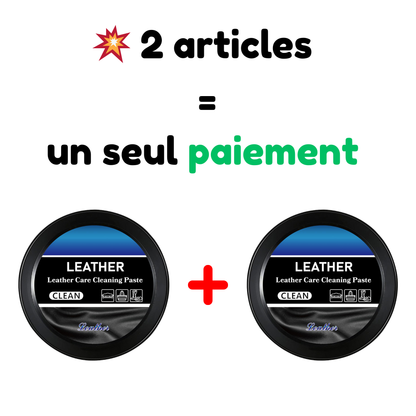 🧼✨ Lot de 2 Pâte Nettoyante Cuir 👞 & Tissus Multi-Usage 🛋️ – Lot de 2 (2 pièces pour 1 prix) – Sièges Auto, Canapé, Intérieur de Voiture & Plus ✨🚗