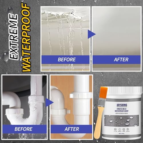 💧 Colle Imperméabilisante Invisible 300g -- 🏠 Étanchéité 💦 Transparente Anti-Fuite 🚫 pour Toit 🏠 Salle de Bain 🚿 Carrelage