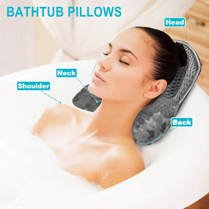 🛁✨ Oreiller de Bain Antidérapant 4D pour Baignoire – Soutien Tête Cou & Dos – Confort Spa à Domicile ⭐⭐⭐⭐⭐ Relaxation Totale