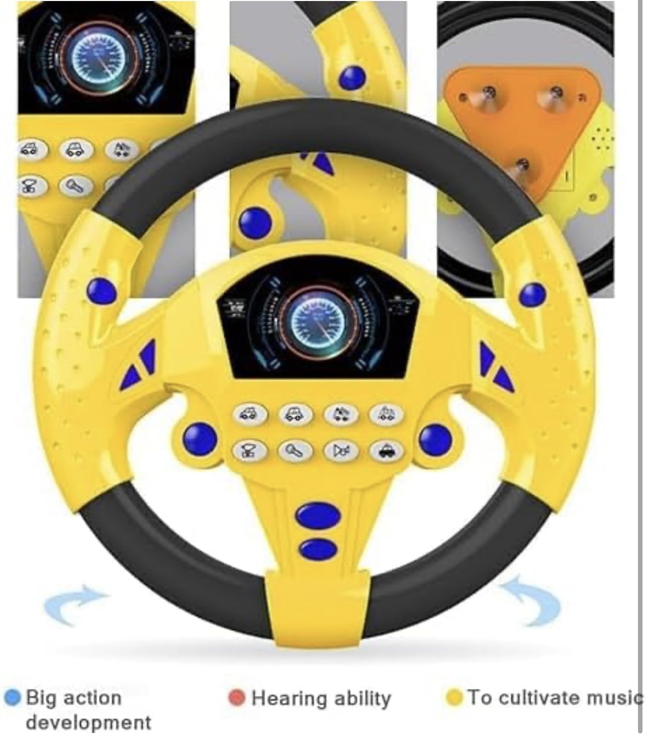 🚗🎶 Volant Musical de Simulation – Piste Électrique, Lumières & Sons