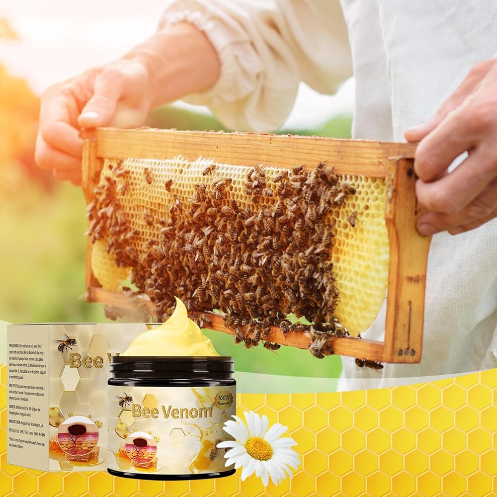 🍯🐝 Crème de Soin au Venin d’Abeille – Traitement Naturel des Verrues, Acrochordons, Imperfections Cutanées & Régénération de la Peau ✨🌿