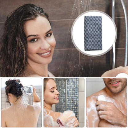 🛁✨ Serviette Exfoliante Douce & Antibactérienne 🙅🏿🦠  – LOT DE 2 – Peau Plus Lisse, Plus Saine, Plus Propre et Plus Lumineuse ✨ & Sans Impuretés 🌿💧