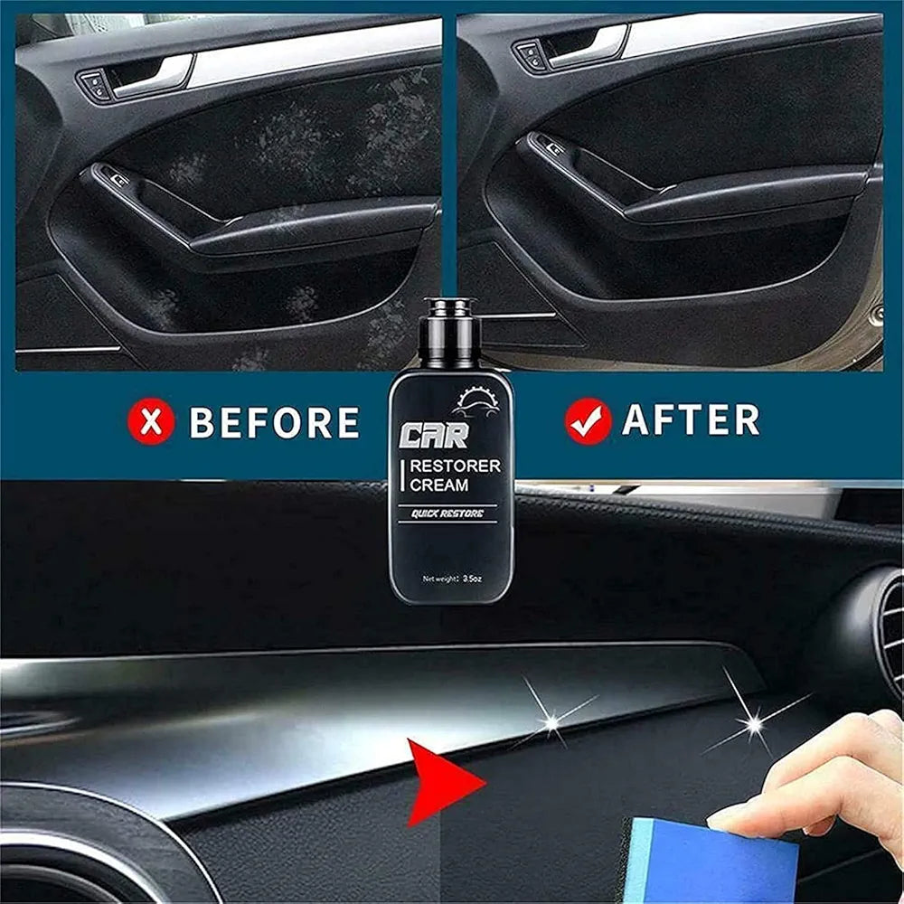 🚘✨ Super Rénovateur Plastique Automobile 100ml – Spécial Plastique, Cuir, Sièges & Chaussures – Restaure, Protège & Redonne l’Éclat du Neuf 🖤🔧