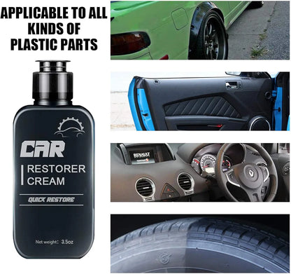 🚘✨ Super Rénovateur Plastique Automobile 100ml – Spécial Plastique, Cuir, Sièges & Chaussures – Restaure, Protège & Redonne l’Éclat du Neuf 🖤🔧