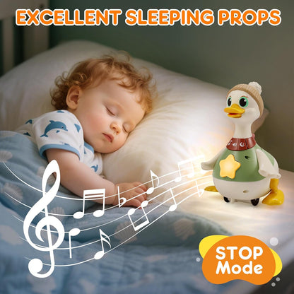 🦆🎶 Canard Marcheur Magnétique – 1 Maman Canard + 3 Canetons - Jouet Interactif Bébé & Enfant – Lumières, Musique & Attaches Magnétiques ✨👶