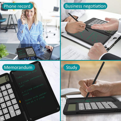 🖩 Mini Calculatrice avec Tablette LCD d’Écriture 2 en 1 📝
