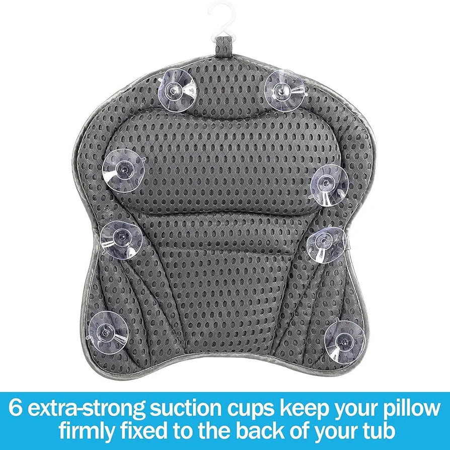 🛁✨ Oreiller de Bain Antidérapant 4D pour Baignoire – Soutien Tête Cou & Dos – Confort Spa à Domicile ⭐⭐⭐⭐⭐ Relaxation Totale