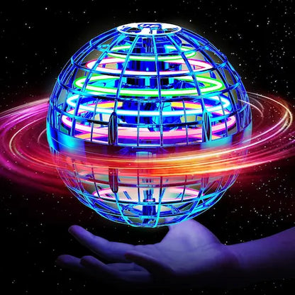 SkyOrb — Boule volante RGB “étoile filante”, effet boomerang, USB 🌈🚀
