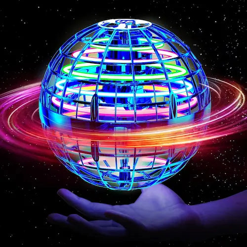 SkyOrb — Boule volante RGB “étoile filante”, effet boomerang, USB 🌈🚀