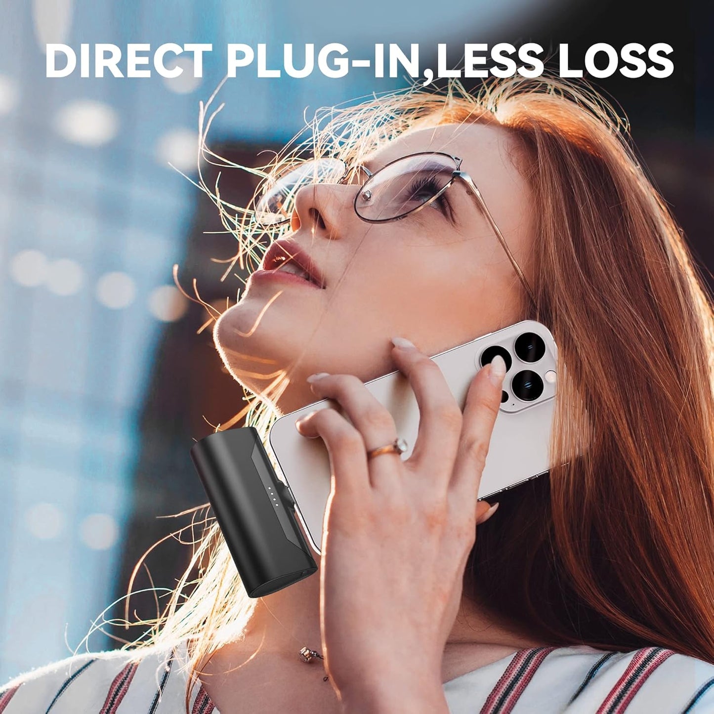 🔋 Mini Portable Power Bank 5000mAh – Compact & Magnétique