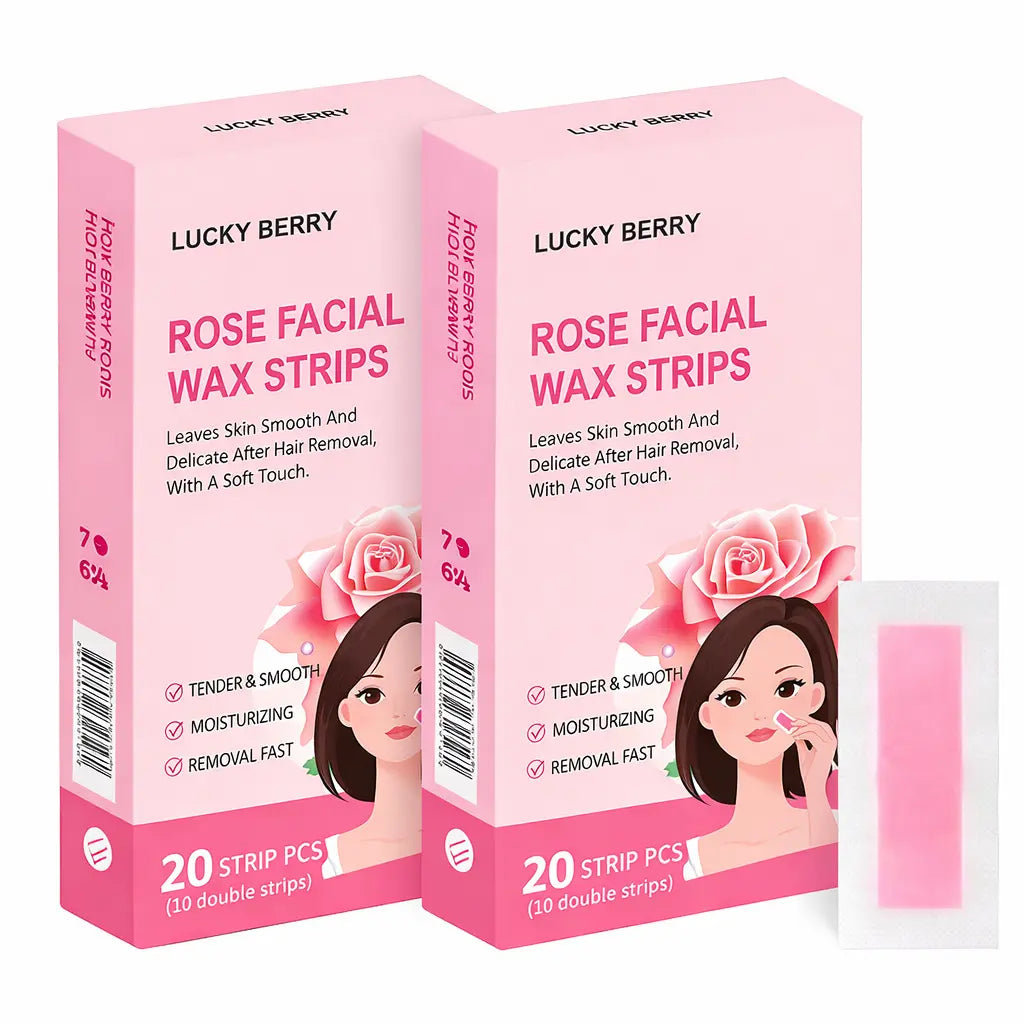 Bandes de cire visage liposolubles – Lot de 2 (1 acheté = 1 offert) — Douceur & précision | Beurre de karité | Peaux sensibles ✨🌸