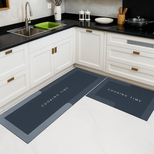 🧼🛡️ Tapis de Cuisine & Douche Antidérapant Long – Super Absorbant, Anti-huile, Imperméable &  Anti-casse de vaisselle  – Séchage Rapide