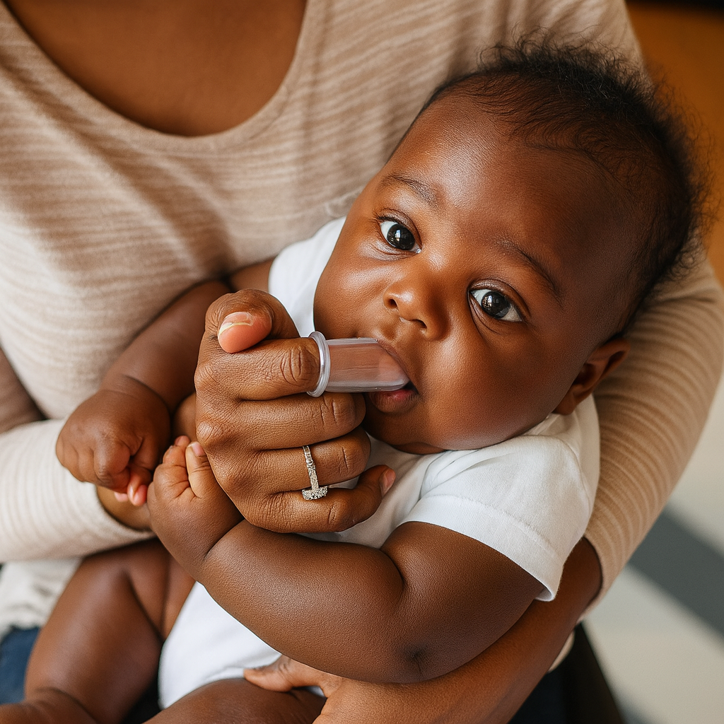 lot de 4 babyBrosse — Brosse à dents à doigt 100% silicone, 0m+ 🍼🦷