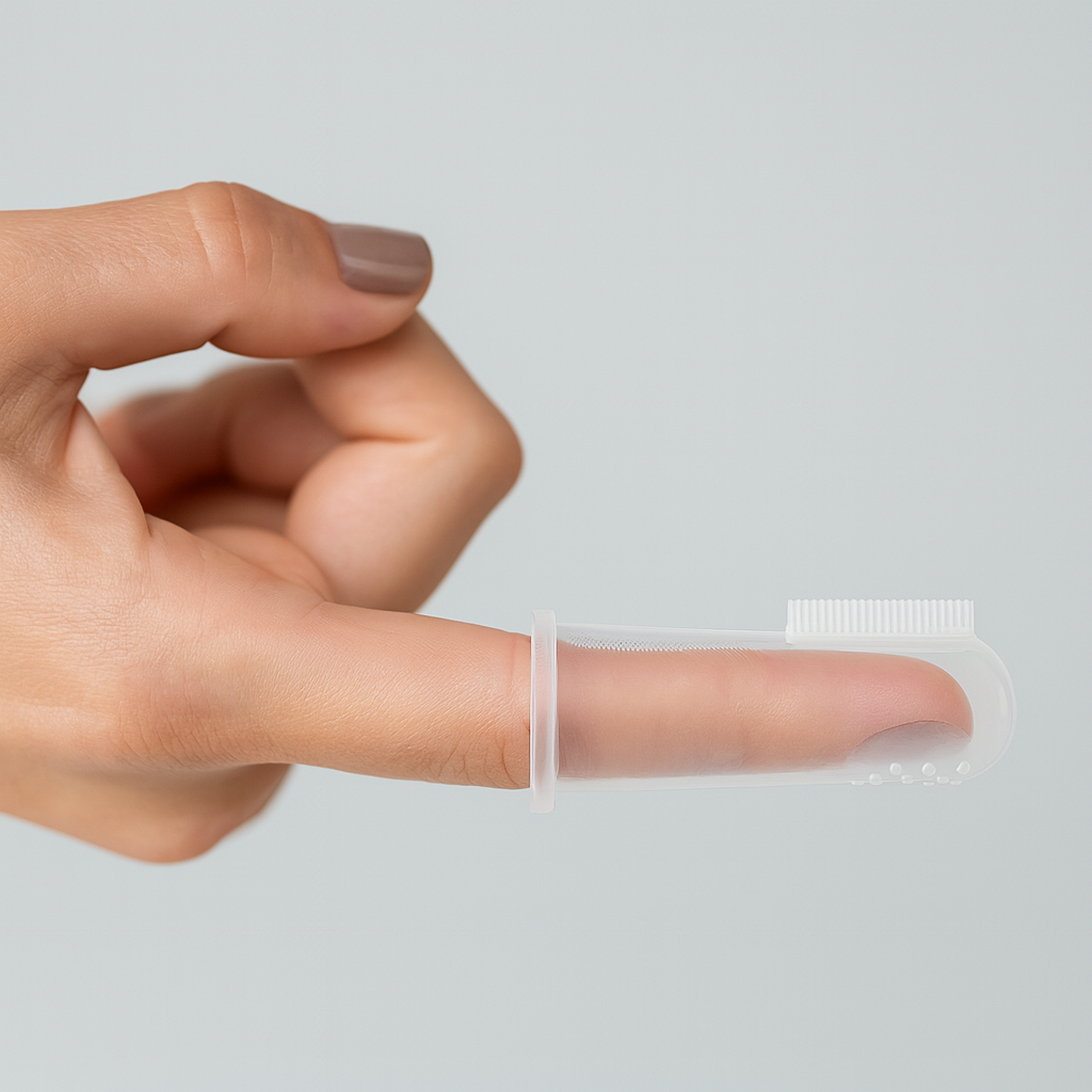 lot de 4 babyBrosse — Brosse à dents à doigt 100% silicone, 0m+ 🍼🦷