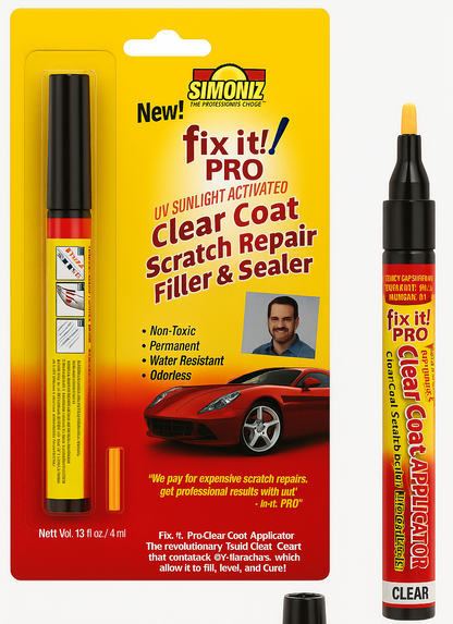 Lot de 3 stylos AutoClear — Stylo anti-rayures (x3), vernis transparent UV, toutes couleurs 🛠️