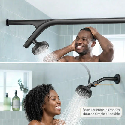 🚿✨ Système de Douche Double Haute Pression pour Couple – Confort Partagé Expérience Spa à Domicile 💑