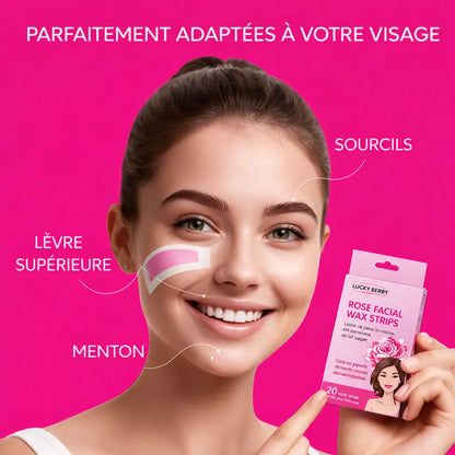 Bandes de cire visage liposolubles – Lot de 2 (1 acheté = 1 offert) — Douceur & précision | Beurre de karité | Peaux sensibles ✨🌸