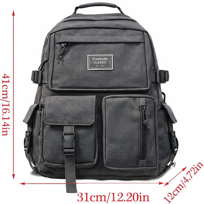 Sac à dos multi-poches grande capacité — Compartiment ordinateur | Matériau résistant | Confort quotidien 🎒✨