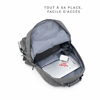 Sac à dos multi-poches grande capacité — Compartiment ordinateur | Matériau résistant | Confort quotidien 🎒✨