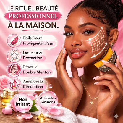 Brosse faciale de drainage lymphatique – Lot de 2 (1 acheté = 1 offert) — Sculptante | Anti-poches | Massage précis 💆♀️✨