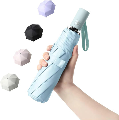Parapluie Pliant Coupe-Vent Anti-UV Imperméable — Grand, Coloré, Durable — Idéal pour la météo de Conakry ☔🌧️