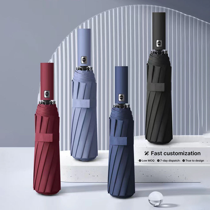 Parapluie Pliant Coupe-Vent Anti-UV Imperméable — Grand, Coloré, Durable — Idéal pour la météo de Conakry ☔🌧️