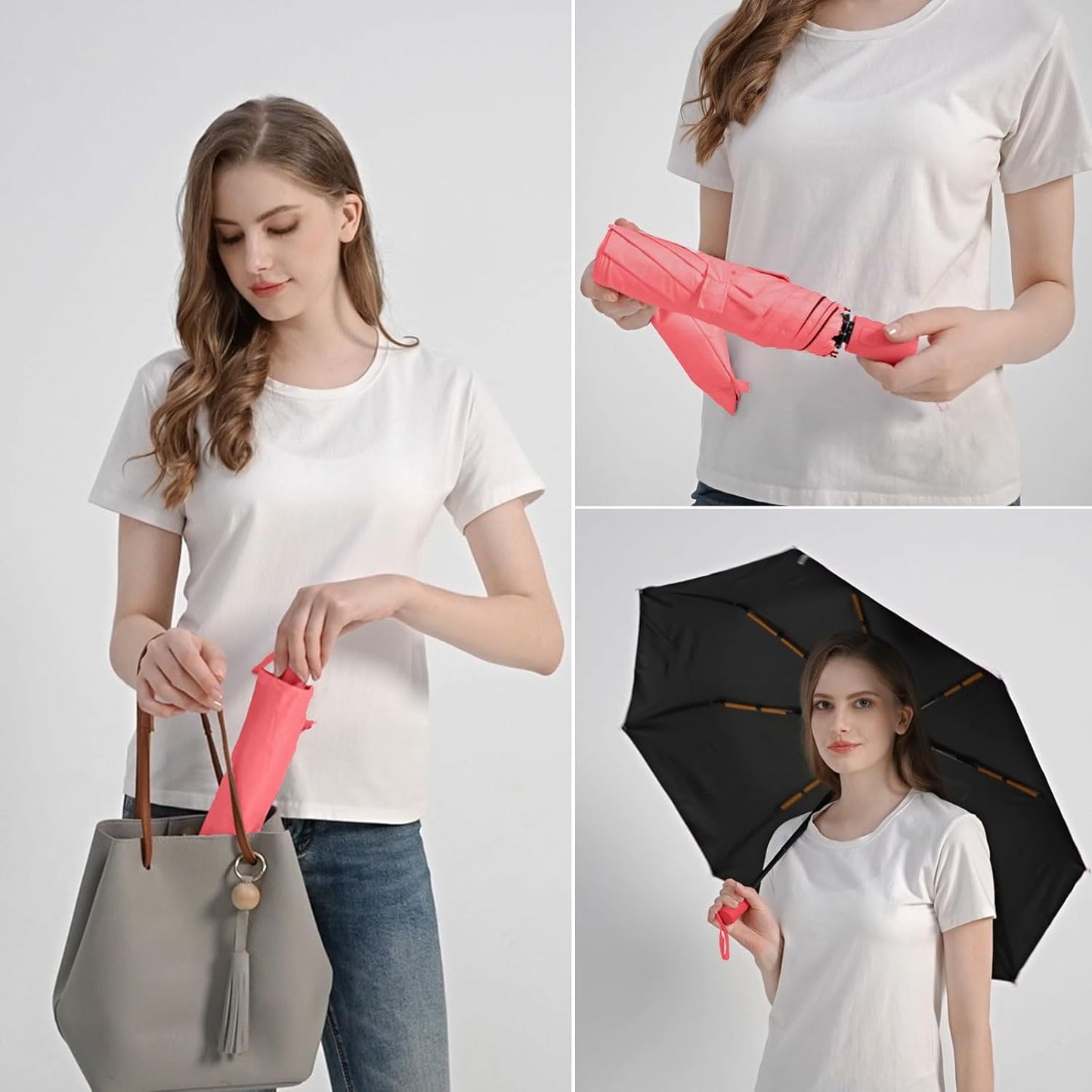 Parapluie Pliant Coupe-Vent Anti-UV Imperméable — Grand, Coloré, Durable — Idéal pour la météo de Conakry ☔🌧️