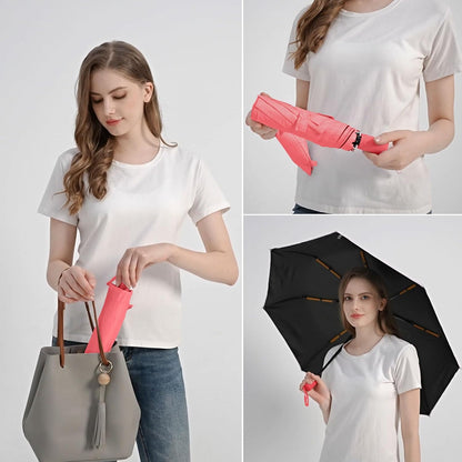 Parapluie Pliant Coupe-Vent Anti-UV Imperméable — Grand, Coloré, Durable — Idéal pour la météo de Conakry ☔🌧️