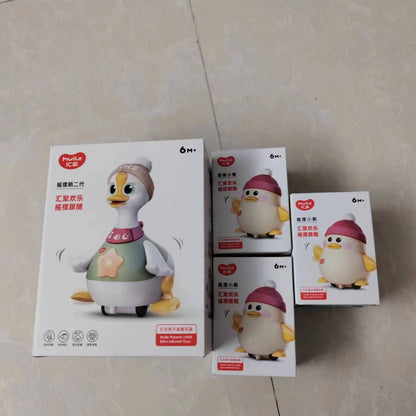 🦆🎶 Canard Marcheur Magnétique – 1 Maman Canard + 3 Canetons - Jouet Interactif Bébé & Enfant – Lumières, Musique & Attaches Magnétiques ✨👶