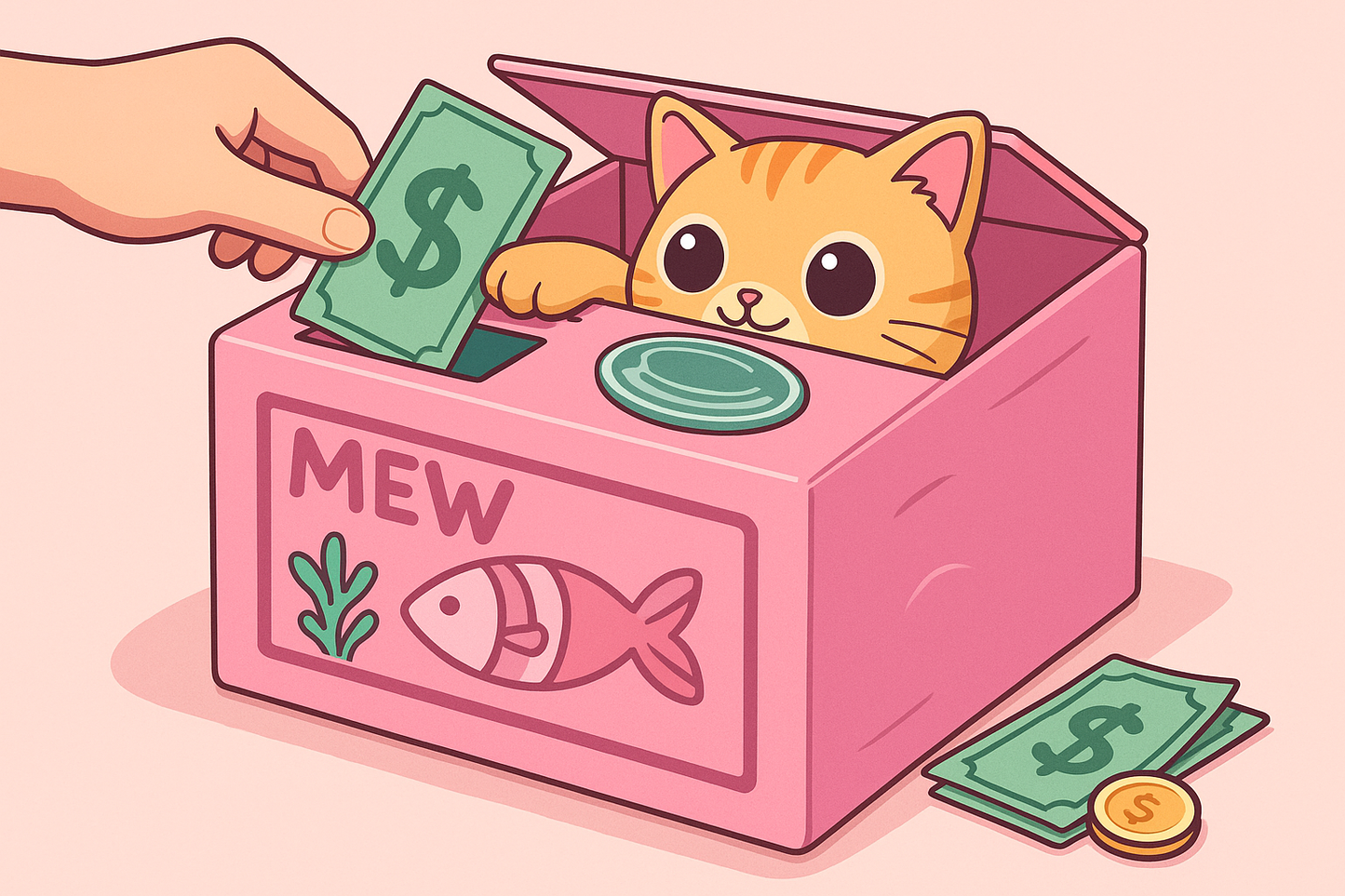 MinouBank — Tirelire interactive chaton, son et mouvement 🐱💰(fonctionne avec billet)